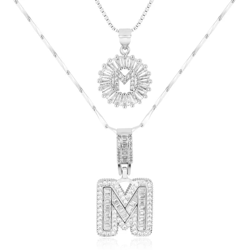 【LAST DAY 48% OFF】2 Pack - Initial Letter Pendant Necklaces