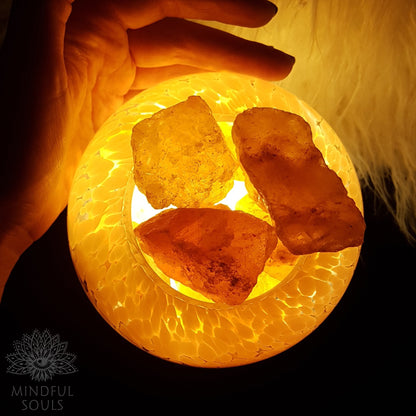 Blown Glass Himalayan Salt Lamp