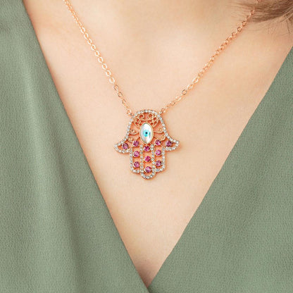 Hamsa Eye Necklace