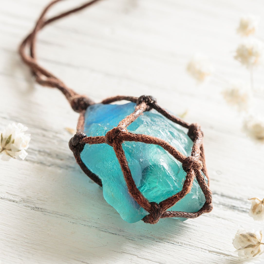 Raw Aquatic Fluorite Necklace