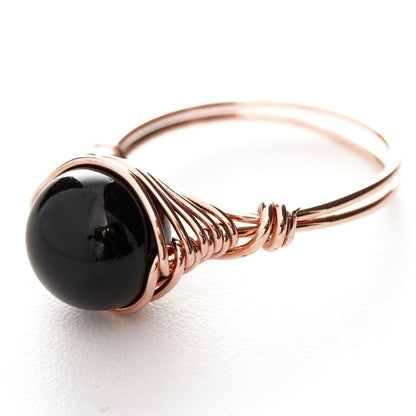 Natural Black Tourmaline Gemstone Ring