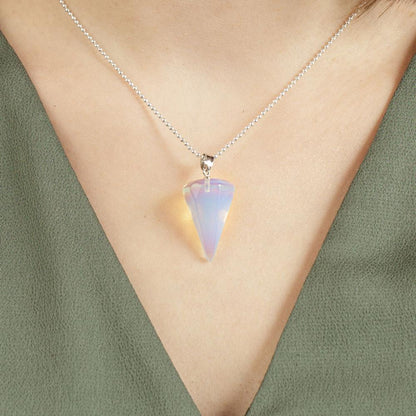 Hexagon Crystal Pendulum Necklace