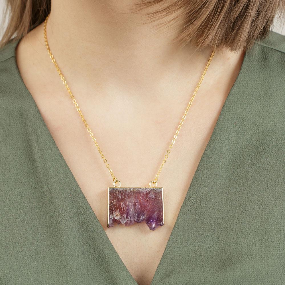 Amethyst Equilibrium Raw Necklace