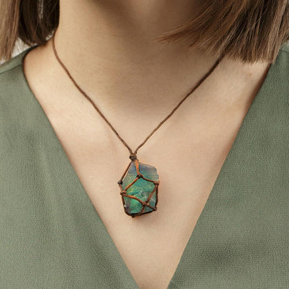 Raw Aquatic Fluorite Necklace