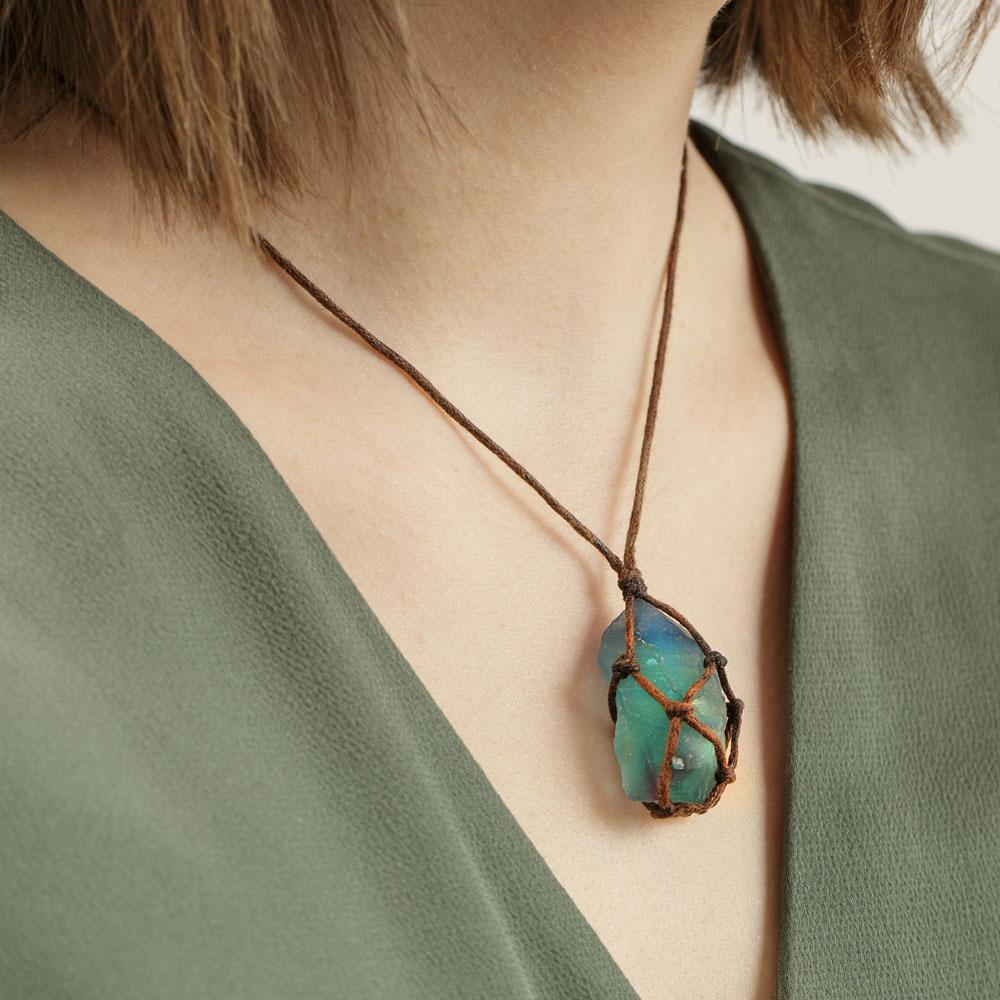 Raw Aquatic Fluorite Necklace