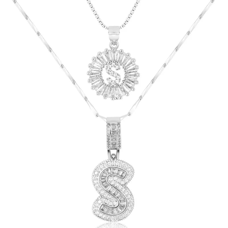 【LAST DAY 48% OFF】2 Pack - Initial Letter Pendant Necklaces