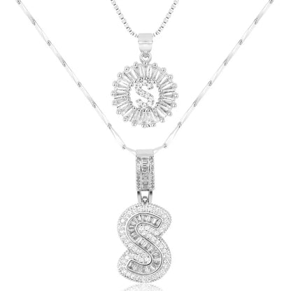 【LAST DAY 48% OFF】2 Pack - Initial Letter Pendant Necklaces
