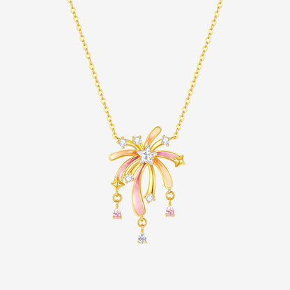 Romantic Luminous Fireworks Necklace in S925 Silver — The Perfect Gift