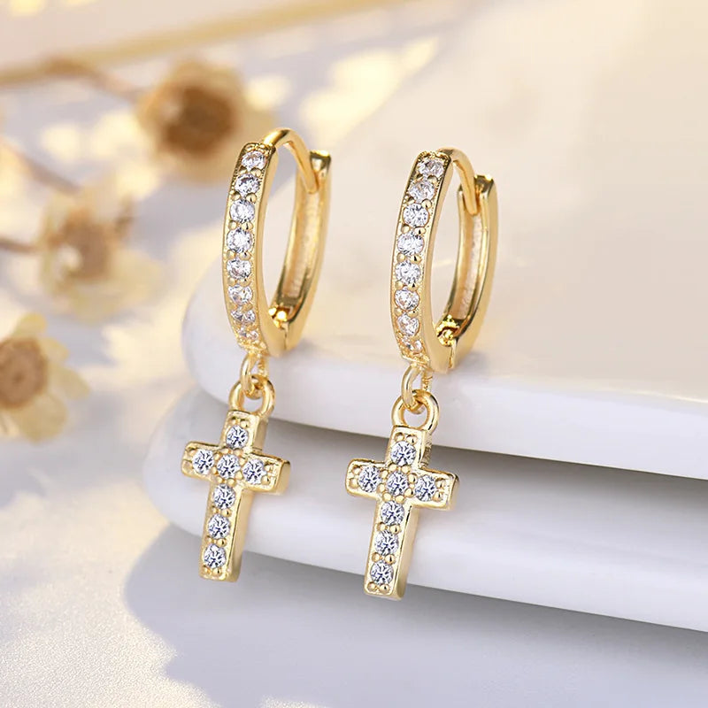 Heavenly Halo Cross Hoops