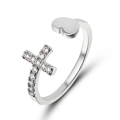 Heavenly Heart & Cross Ring