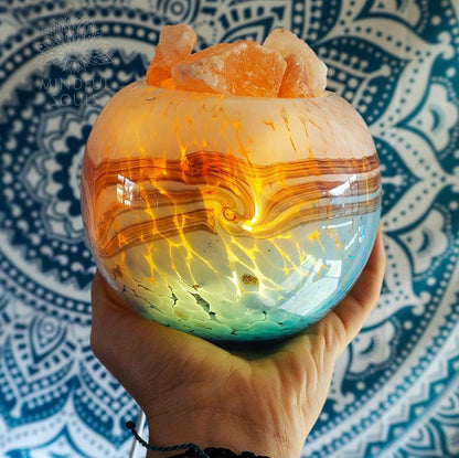 Blown Glass Himalayan Salt Lamp