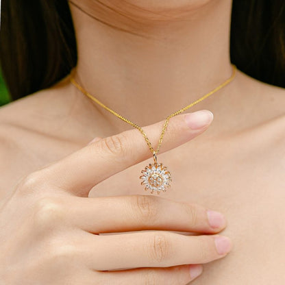 Spinning Sunflower Necklace – A Symbol of Happiness and Growth