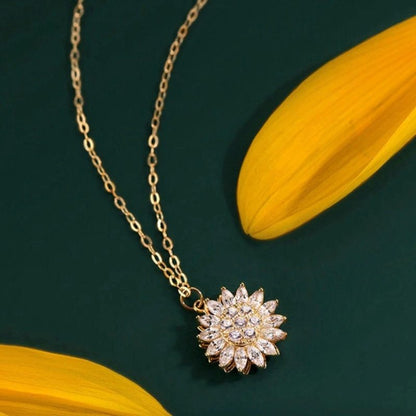 Spinning Sunflower Necklace – A Symbol of Happiness and Growth