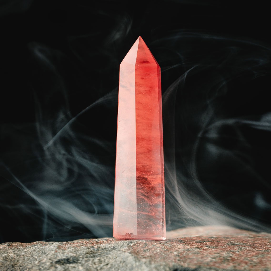 Red Quartz Crystal