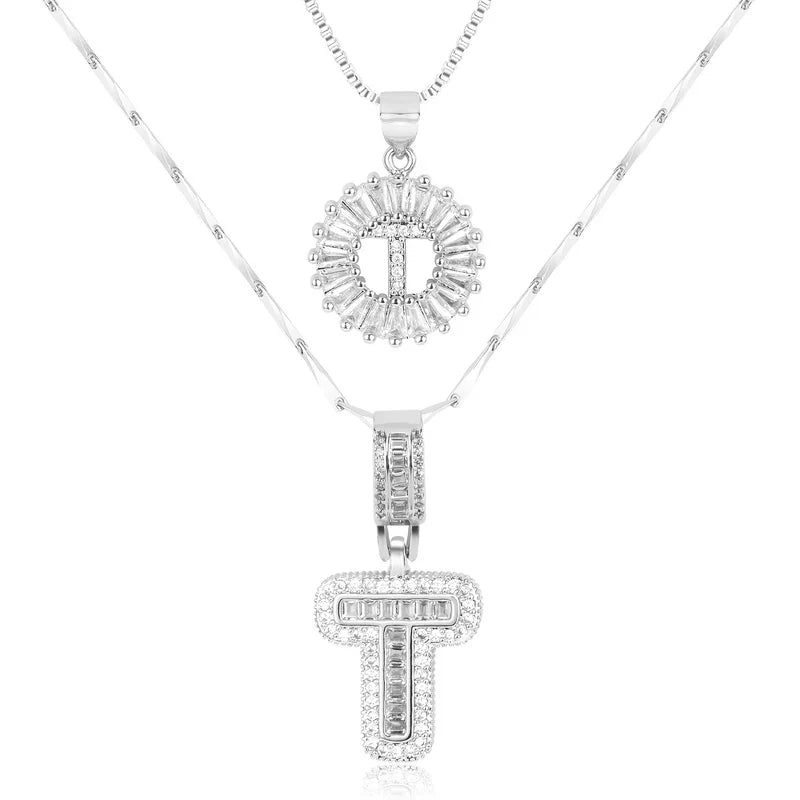 【LAST DAY 48% OFF】2 Pack - Initial Letter Pendant Necklaces