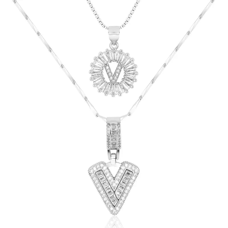 【LAST DAY 48% OFF】2 Pack - Initial Letter Pendant Necklaces