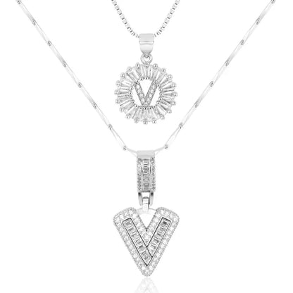 【LAST DAY 48% OFF】2 Pack - Initial Letter Pendant Necklaces