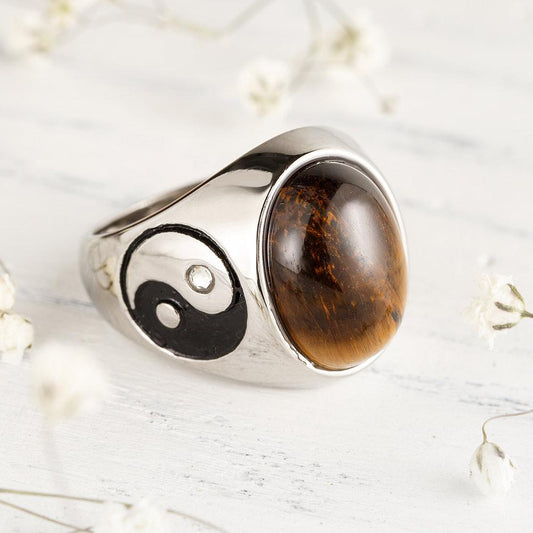 Power Tiger's Eye Gemstone Ring