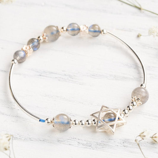 Moonstone Hexagram Bracelet