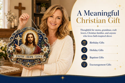 🔥LAST DAY 49% OFF - ✝️✨Jesus Diamond Art Hanging Ornament Kit