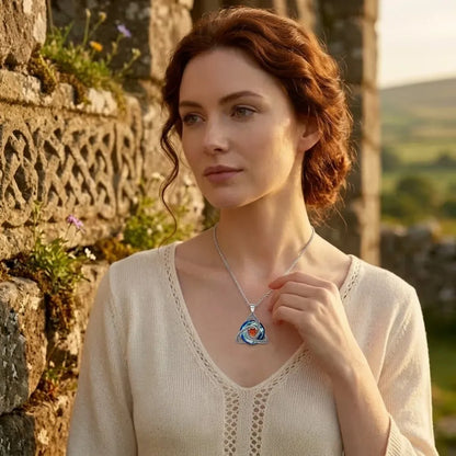 Birthstone Celtic Knot Necklace for Women