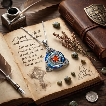 Birthstone Celtic Knot Necklace for Women