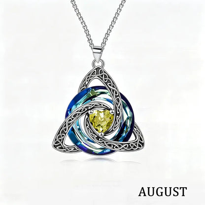 Birthstone Celtic Knot Necklace for Women