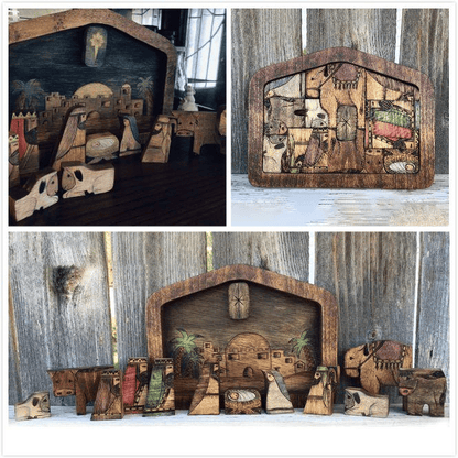 Handmade Wooden Nativity Puzzle❤️