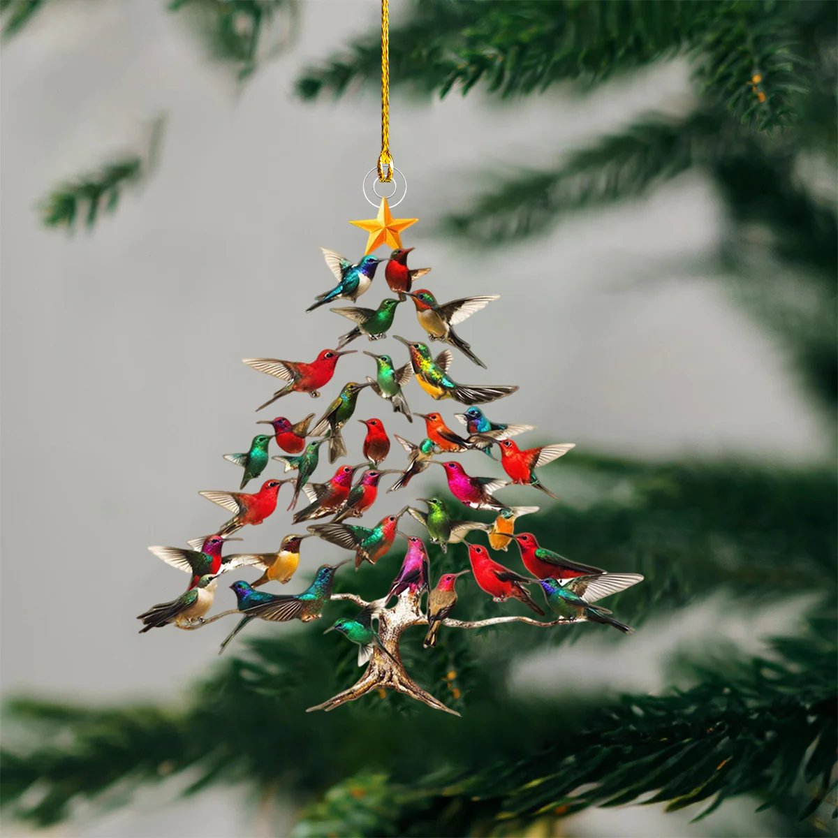 🐦🎄Hummingbird Christmas 2D Acrylic Ornament