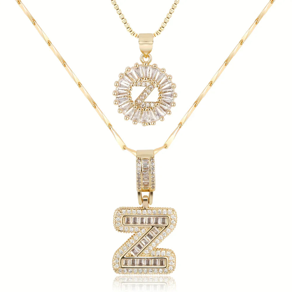 【LAST DAY 48% OFF】2 Pack - Initial Letter Pendant Necklaces
