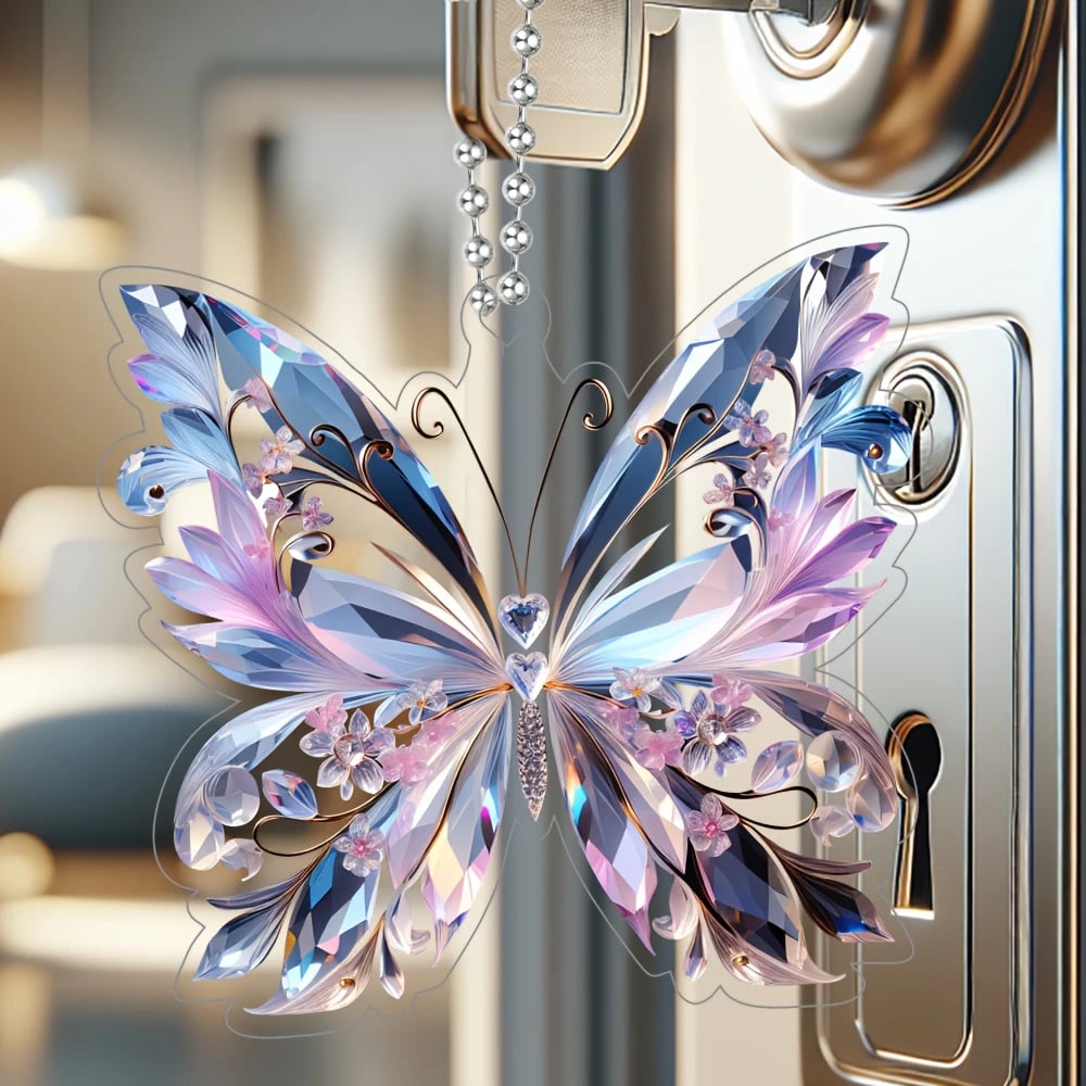 🦋Crystal Butterfly Acrylic Pendant
