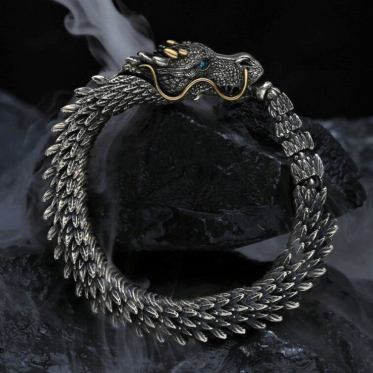 ⏰HOT 49% OFF -Handmade gold horned dragon bracelet