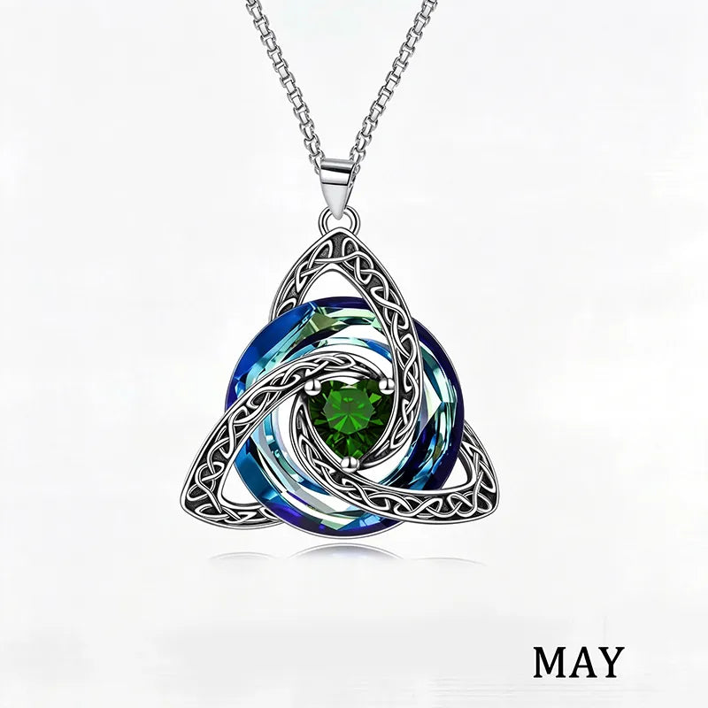 Birthstone Celtic Knot Necklace for Women
