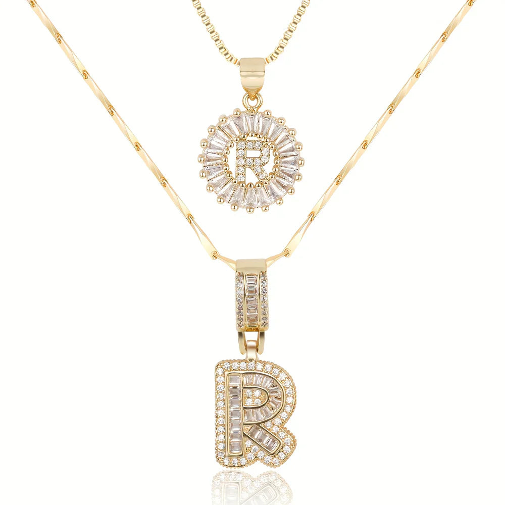 【LAST DAY 48% OFF】2 Pack - Initial Letter Pendant Necklaces