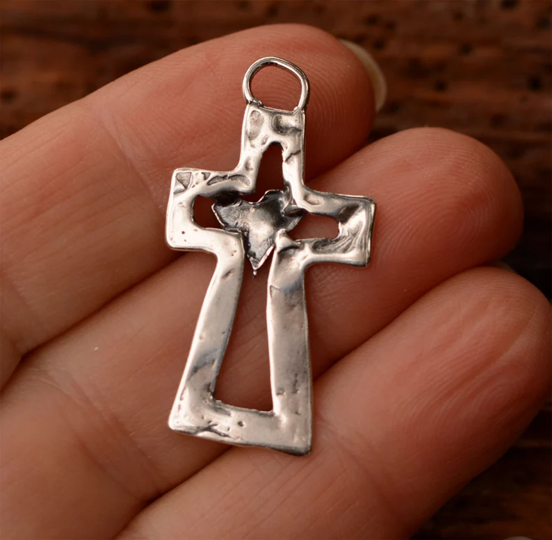 ✝️100% Handmade Silver Cross Healing Heart(Chad Smith Handmade®) - BUY 7 GET EXTRA 25% OFF