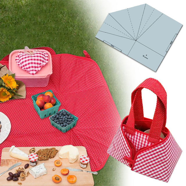 [New Year Special]DIY Fabric Foldable Food Basket Sewing Template - With Instructions