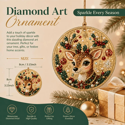 🔥Only Two-Pack for $19.98 Last Day Promotion!🎄Christmas DIY Diamond Painting Ornaments Kit (6 PCS)🎅