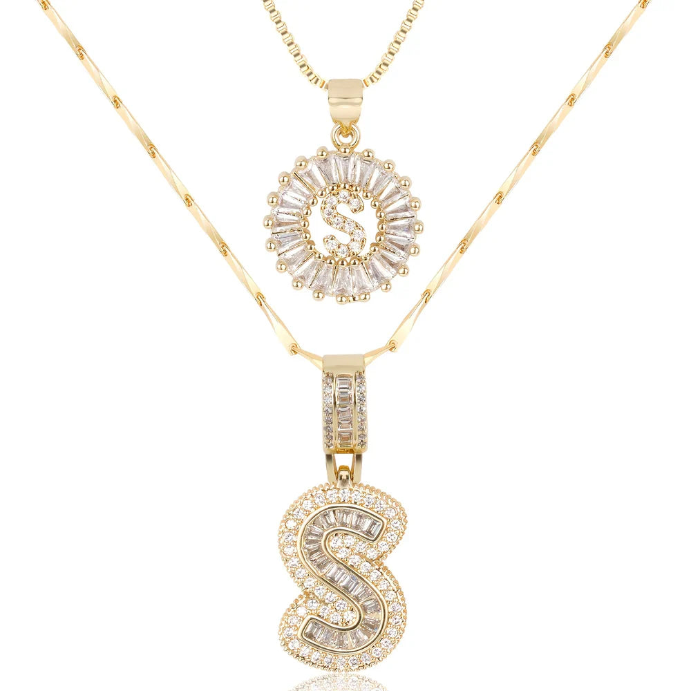 【LAST DAY 48% OFF】2 Pack - Initial Letter Pendant Necklaces
