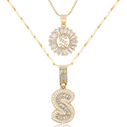 【LAST DAY 48% OFF】2 Pack - Initial Letter Pendant Necklaces