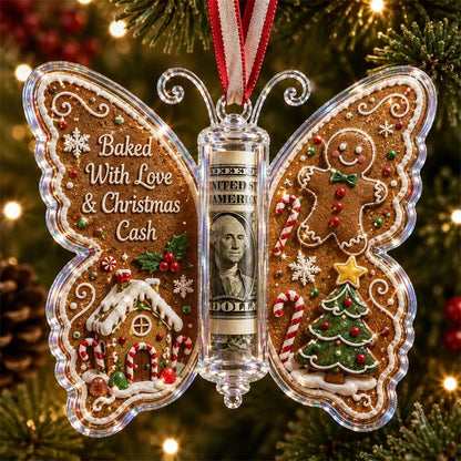 🔥Last few days - Buy One, Get One Free -🎄🦋 Christmas Cash Gift Butterfly Ornament – Holiday Money Holder Keepsake 💵✨