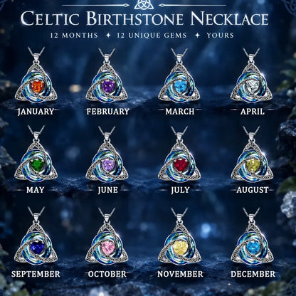 Birthstone Celtic Knot Necklace for Women