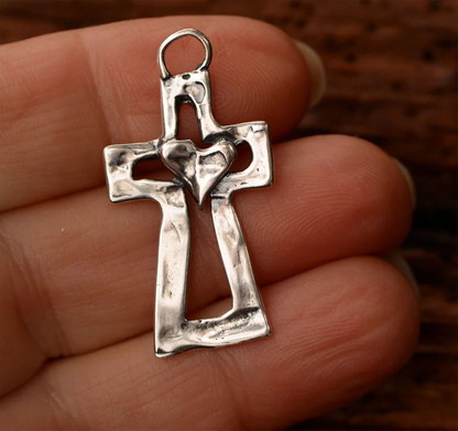 ✝️100% Handmade Silver Cross Healing Heart(Chad Smith Handmade®) - BUY 7 GET EXTRA 25% OFF