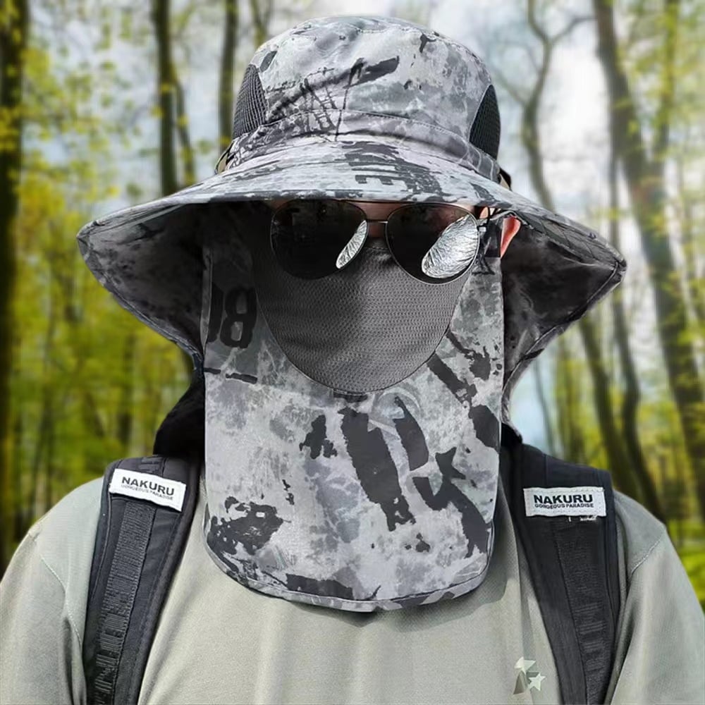 Spring/Summer Fisherman's Hat Detachable Outdoor Fishing Face Covering Neck Protection