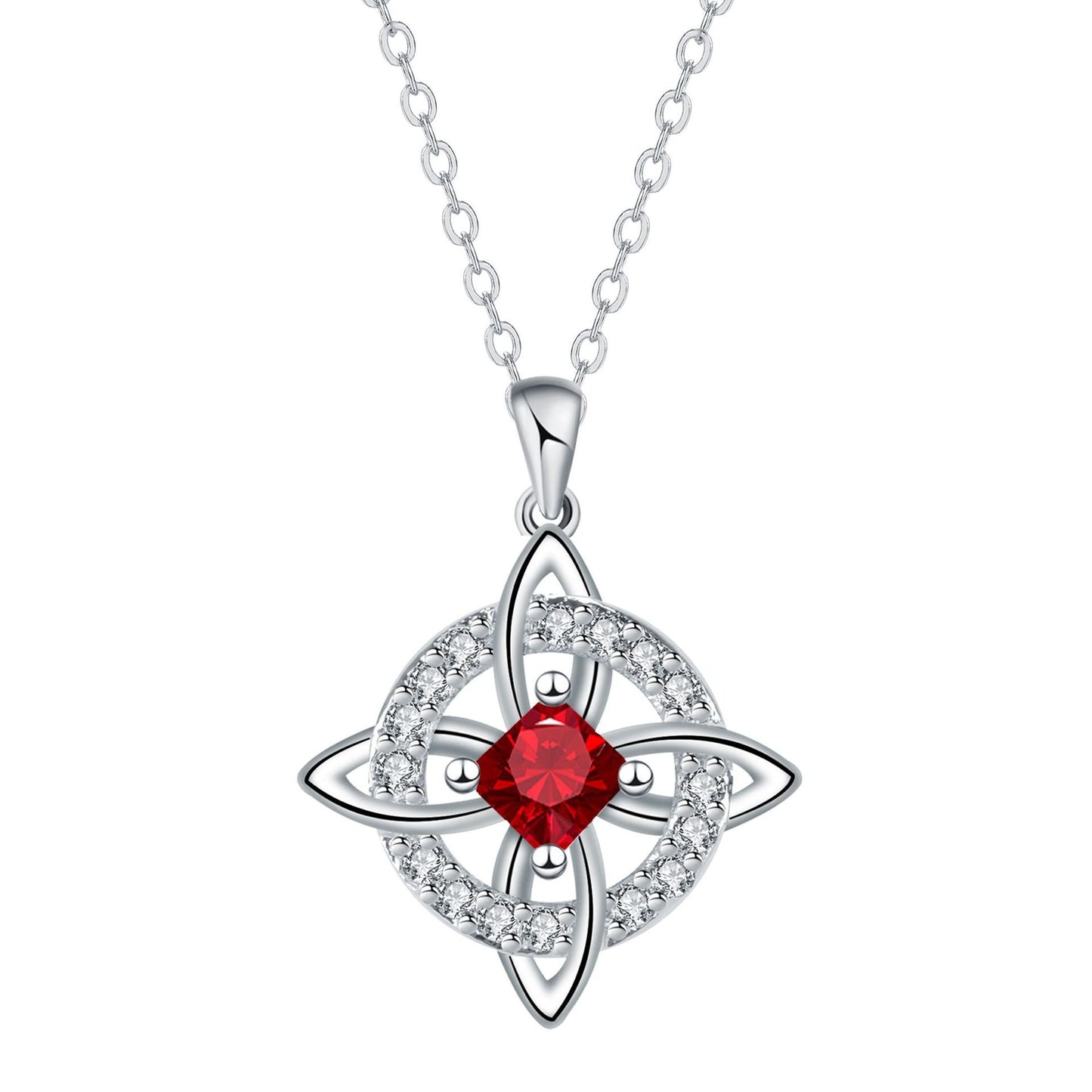 ✨ Mystical Birthstone Witches Knot Necklace – Natural Crystal 🔮💞Protect Your Loved Ones