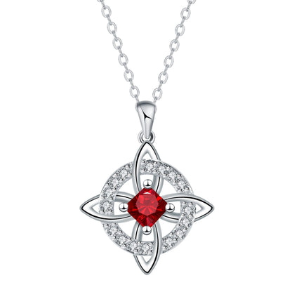 ✨ Mystical Birthstone Witches Knot Necklace – Natural Crystal 🔮💞Protect Your Loved Ones