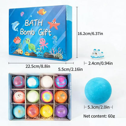 🛁🐣Bath Bombs For Kids – 12 Pack With Surprise Toys Inside