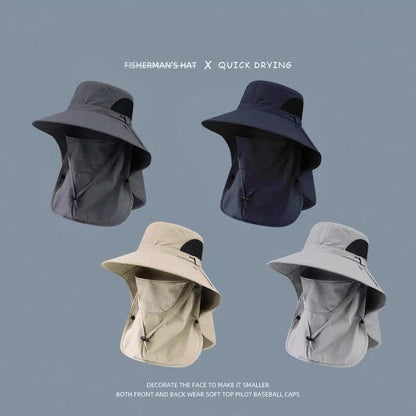 Spring/Summer Fisherman's Hat Detachable Outdoor Fishing Face Covering Neck Protection