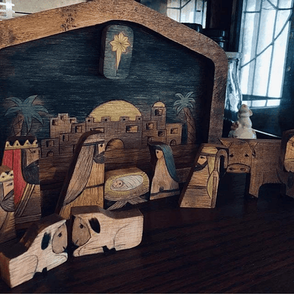 Handmade Wooden Nativity Puzzle❤️