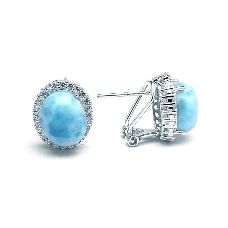 Larimar Wave Earrings