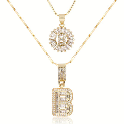【LAST DAY 48% OFF】2 Pack - Initial Letter Pendant Necklaces